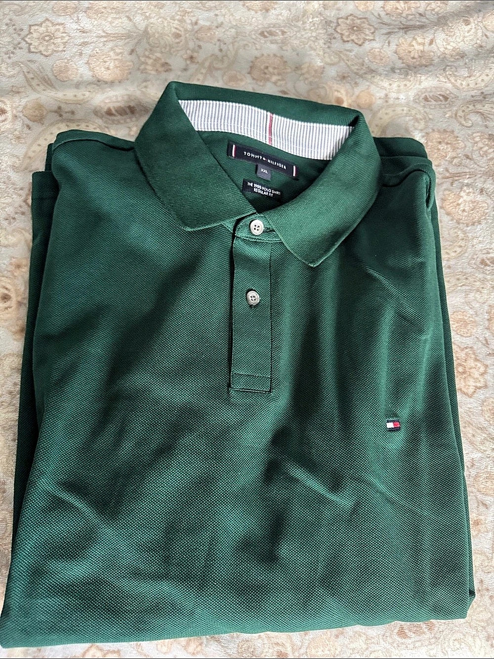 Tommy Hilfiger The 1985 Polo Shirt Regular Fit Green XXL LONG SLEEVE